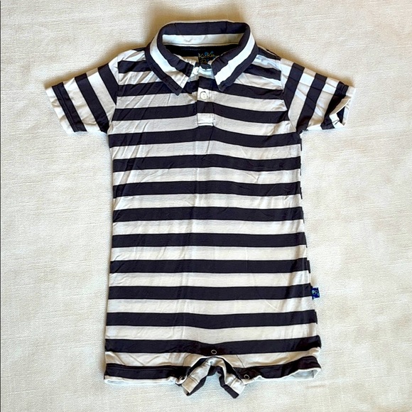 Kickee Pants Other - Kickee Pants Striped Summer Romper 12-18 months